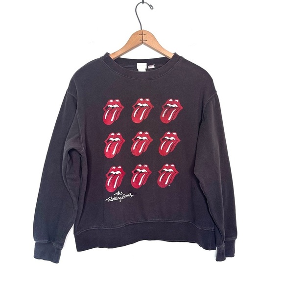 H&M Tops - H&M Rolling Stones Sweatshirt Gray Size Medium